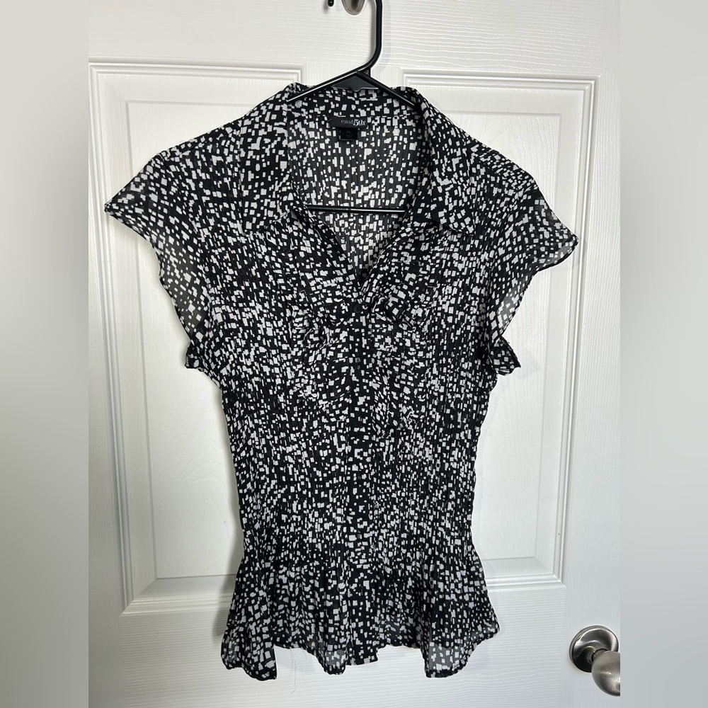 East 5th, Women’s, Blouse, B&W, S